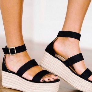 Black Platform Sandals